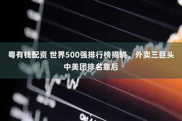 粤有钱配资 世界500强排行榜揭晓，外卖三巨头中美团排名靠后